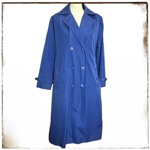 Fleet Street Raincoat 10 Blue Trench Vintage 1980’s